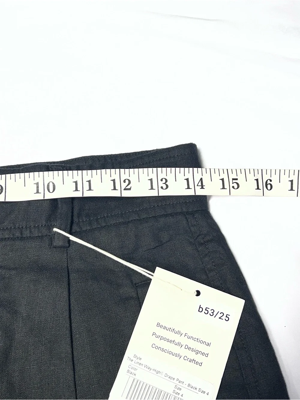 Everlane The Linen Way-High Drape Pant Black Wide Leg Classic Trousers Sz 4 NWT